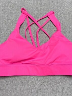 Zyia LNT Strappy  Hot Pink Sports Bra with Crisscross Back